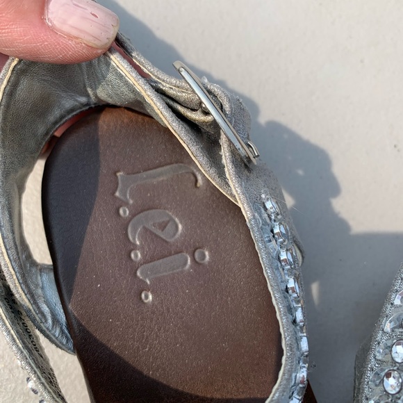 Silver Rhinestone Sandals - Picture 3 of 4